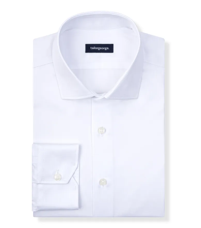 Camicia bianca in popeline facile da stirare