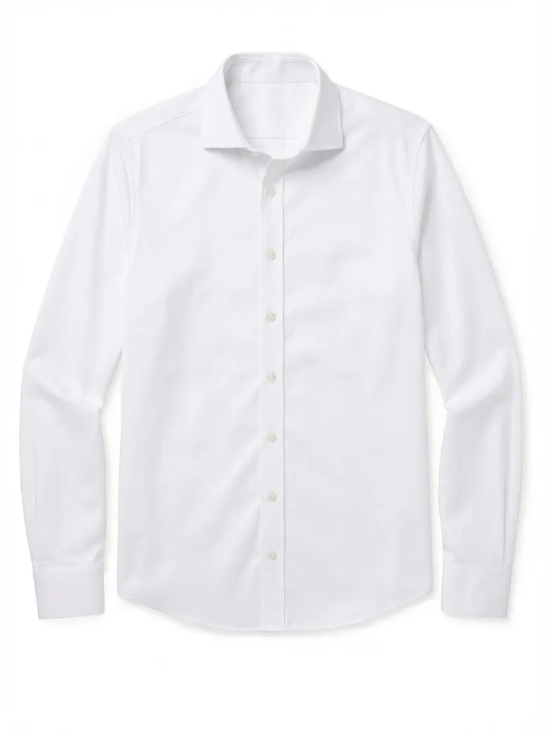 Camicia bianca in popeline facile da stirare
