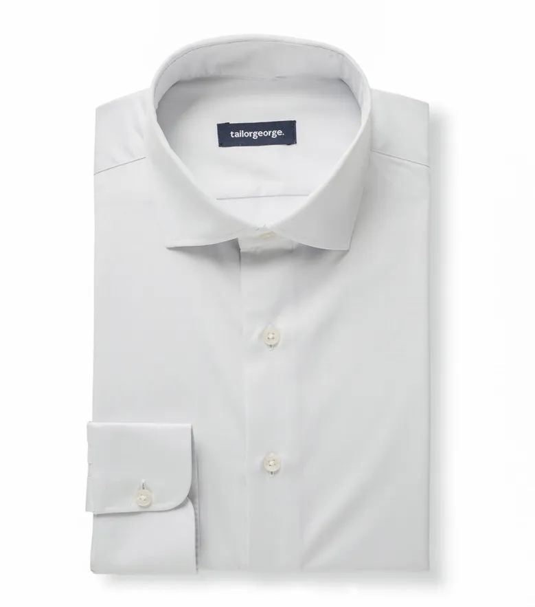 Camicia bianca in popeline facile da stirare