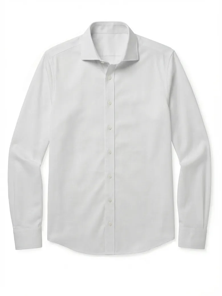 Camicia bianca in popeline facile da stirare