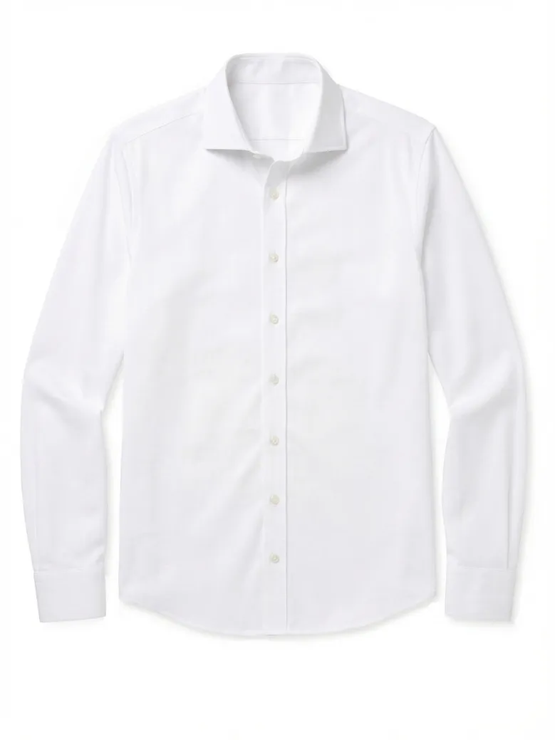 Camicia bianca in popeline facile da stirare