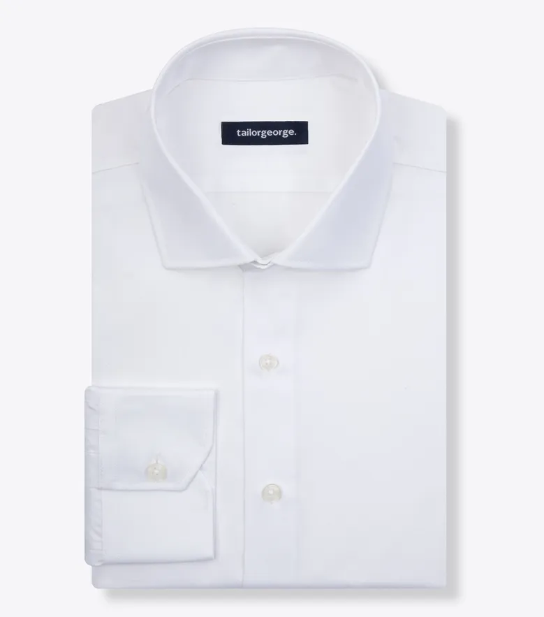 Camicia bianca in popeline facile da stirare