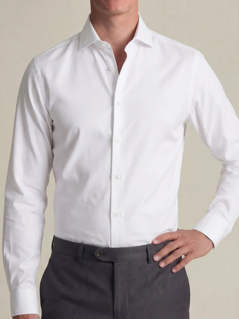Camicia bianca in popeline facile da stirare