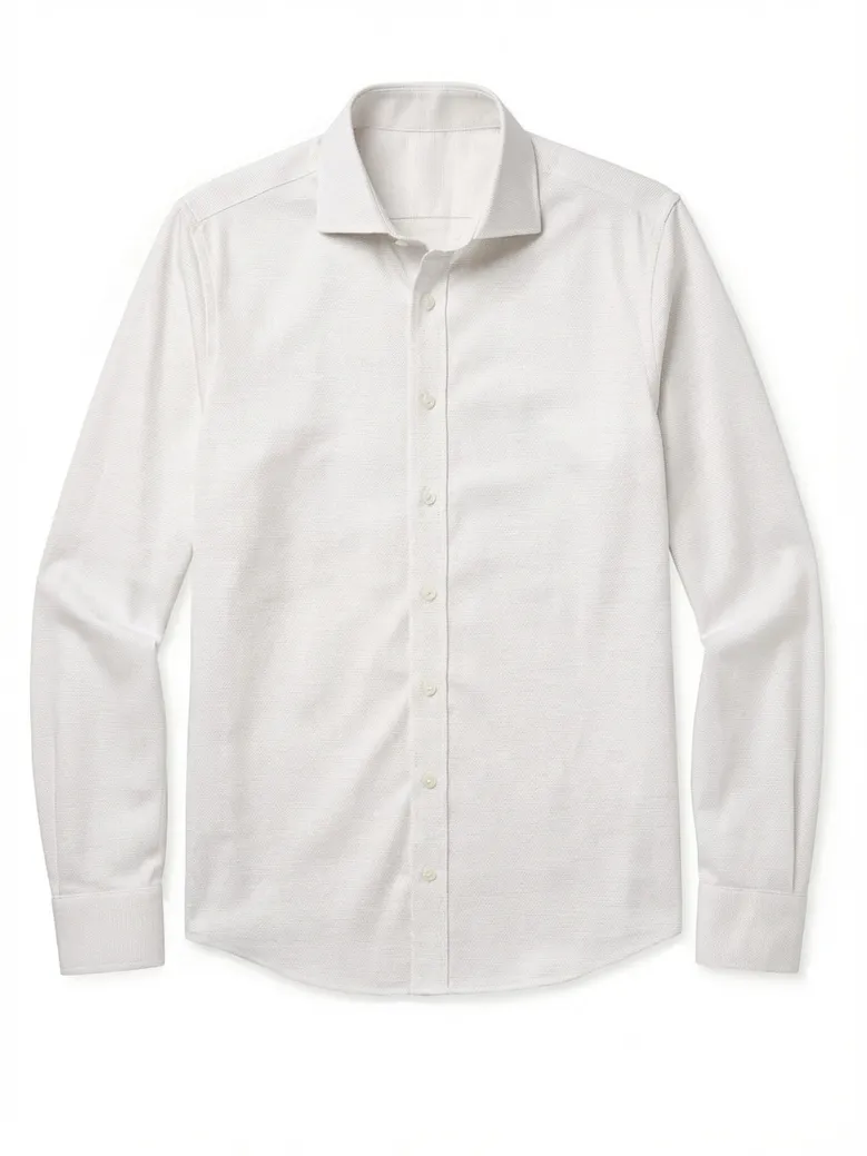 Camicia bianca in popeline facile da stirare