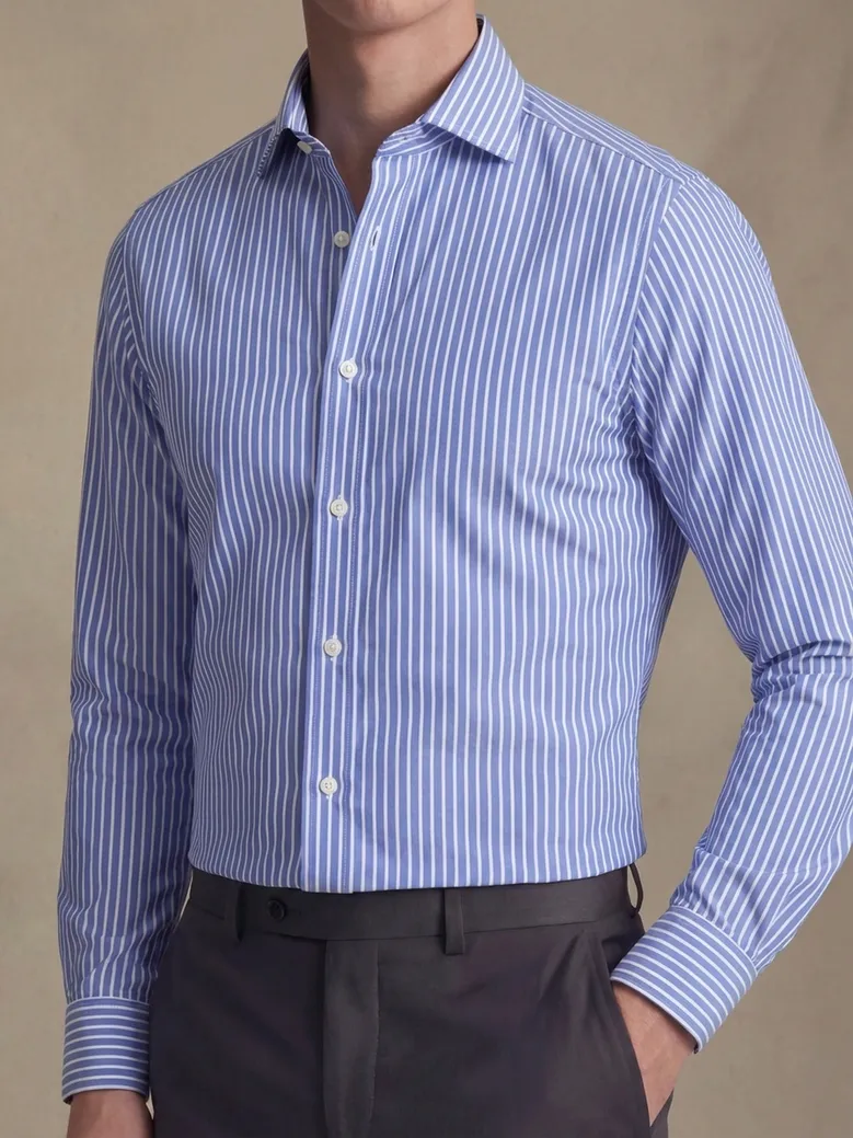Camicia bianca in popeline facile da stirare