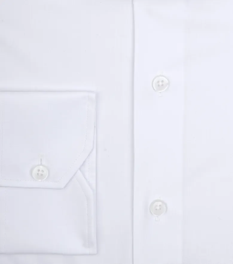 Camicia bianca in popeline facile da stirare