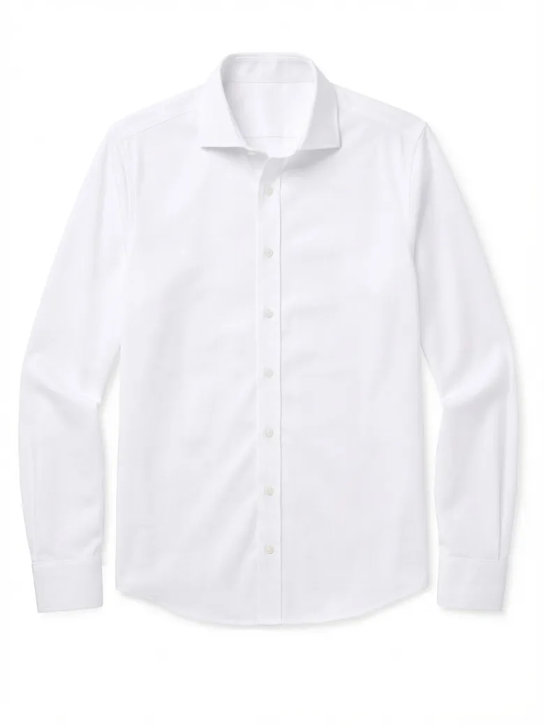 Camicia bianca in popeline facile da stirare
