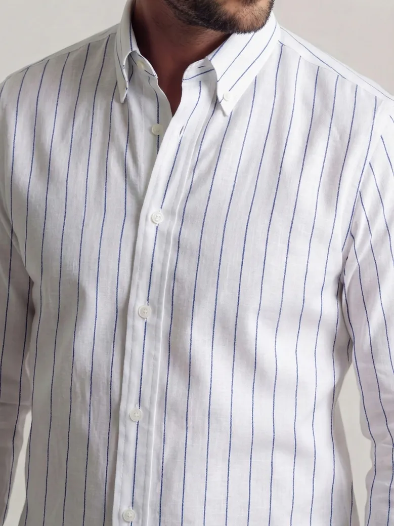 Camicia bianca in popeline facile da stirare
