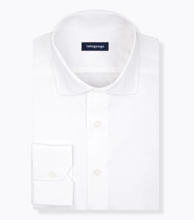 Camicia bianca in popeline facile da stirare