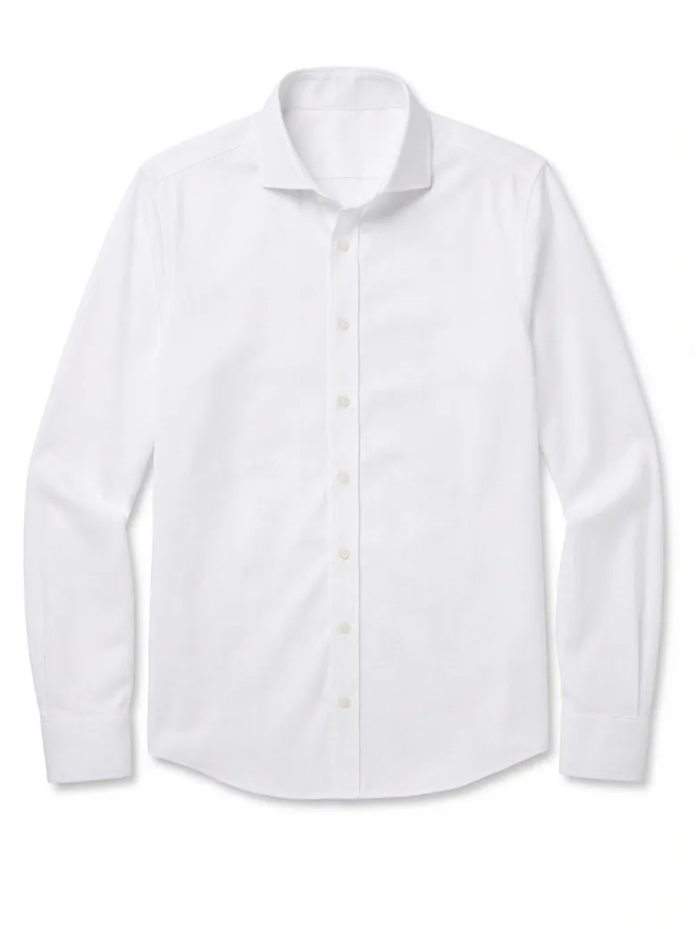 Camicia bianca in popeline facile da stirare