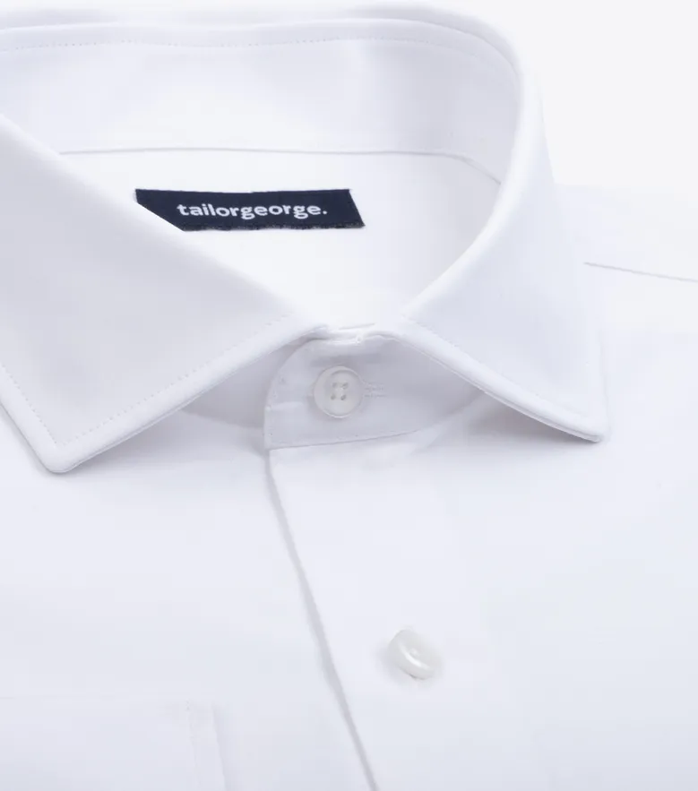 Camicia bianca in popeline facile da stirare