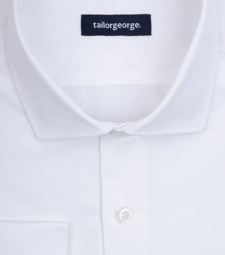 Camicia bianca in popeline facile da stirare