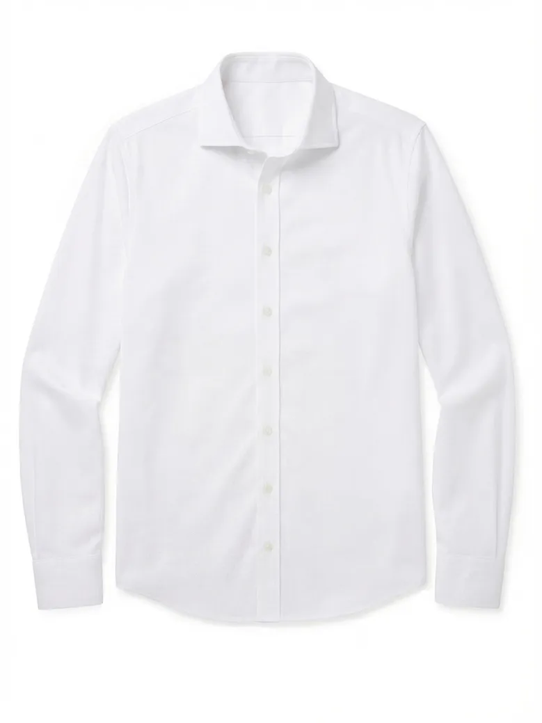 Camicia bianca in popeline facile da stirare