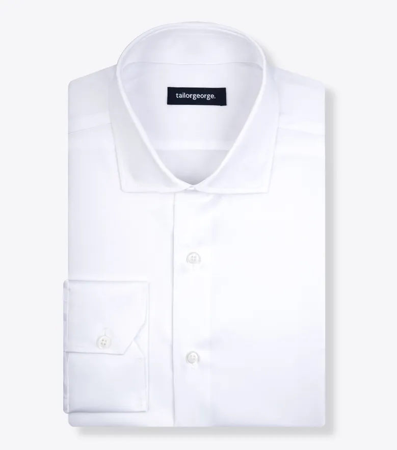 Camicia bianca in popeline facile da stirare