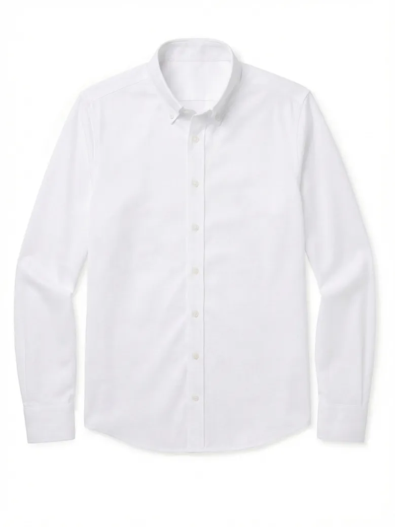 Camicia bianca in popeline facile da stirare