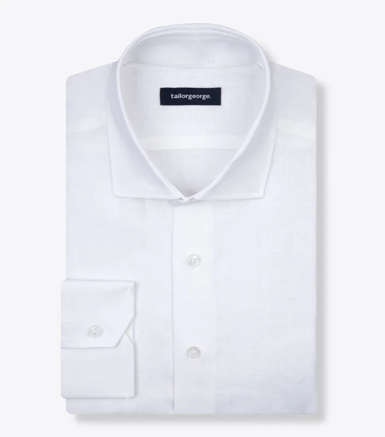Camicia bianca in popeline facile da stirare