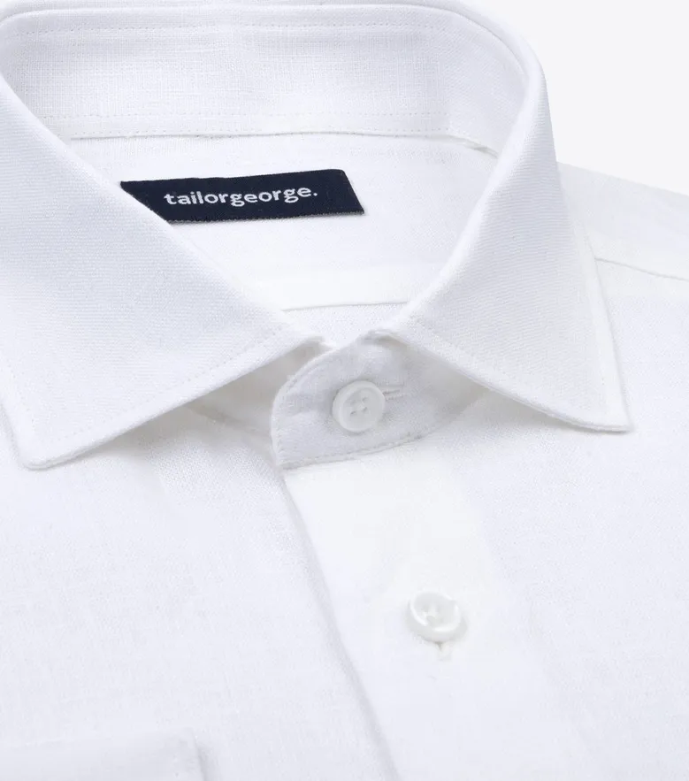 Camicia bianca in popeline facile da stirare