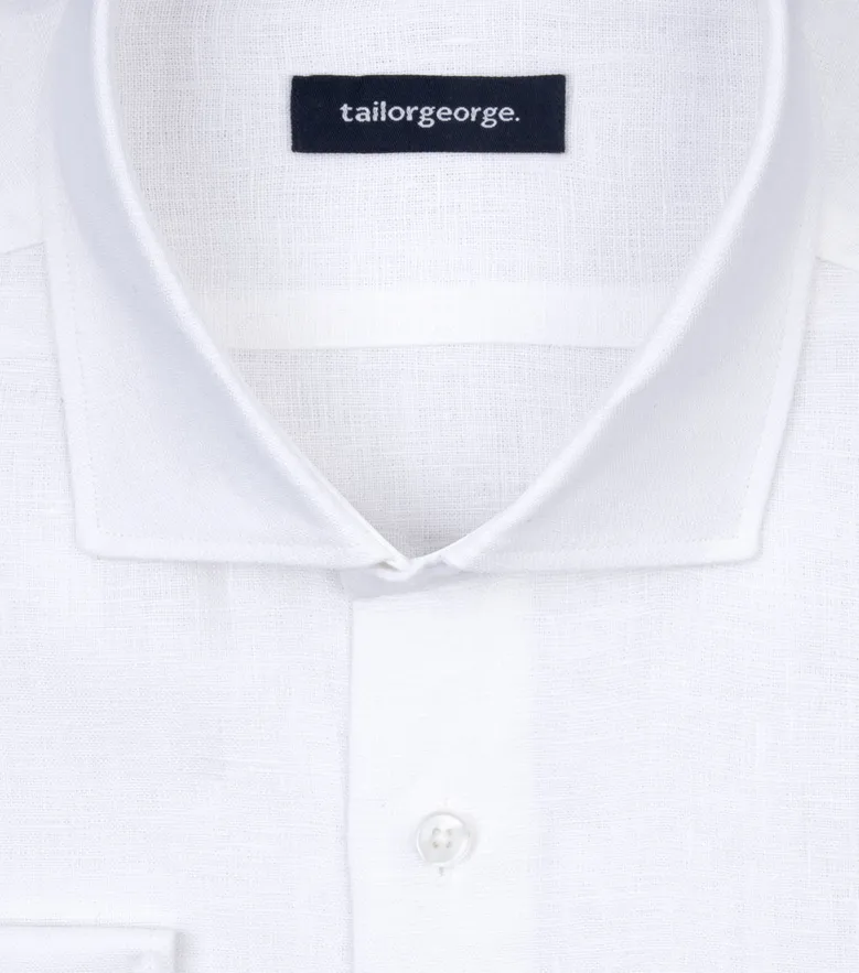Camicia bianca in popeline facile da stirare