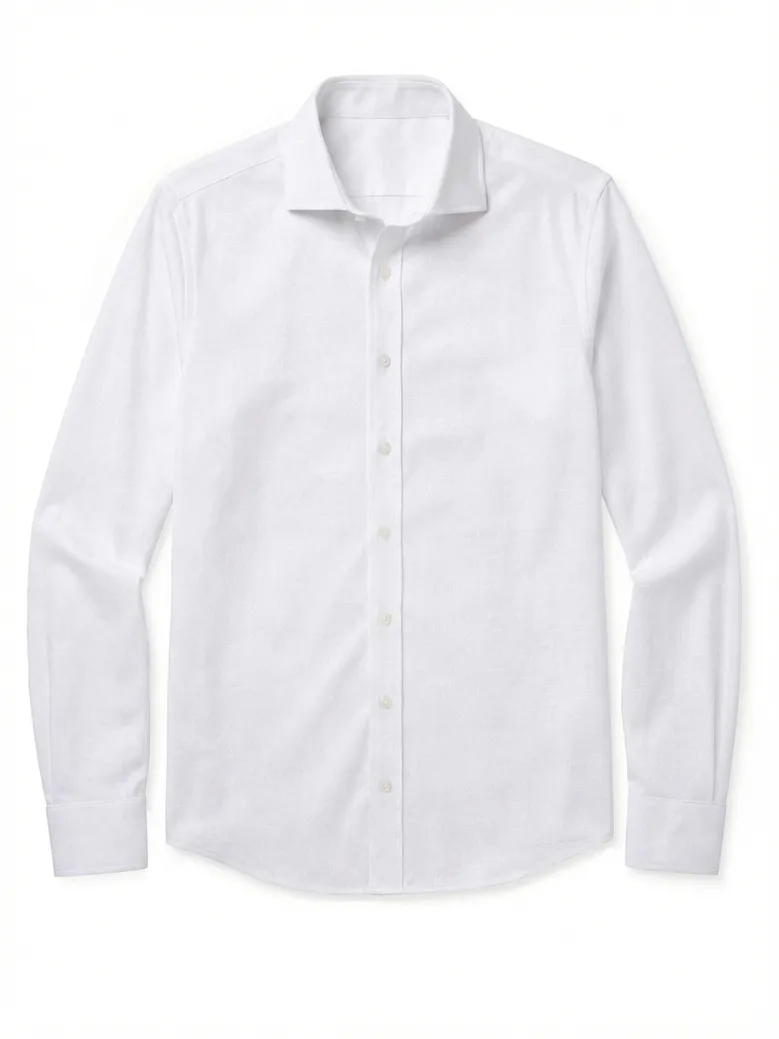 Camicia bianca in popeline facile da stirare