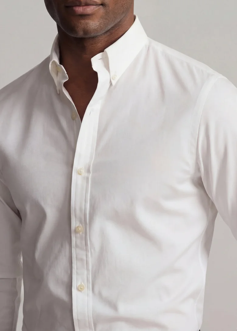 Camicia bianca in popeline facile da stirare