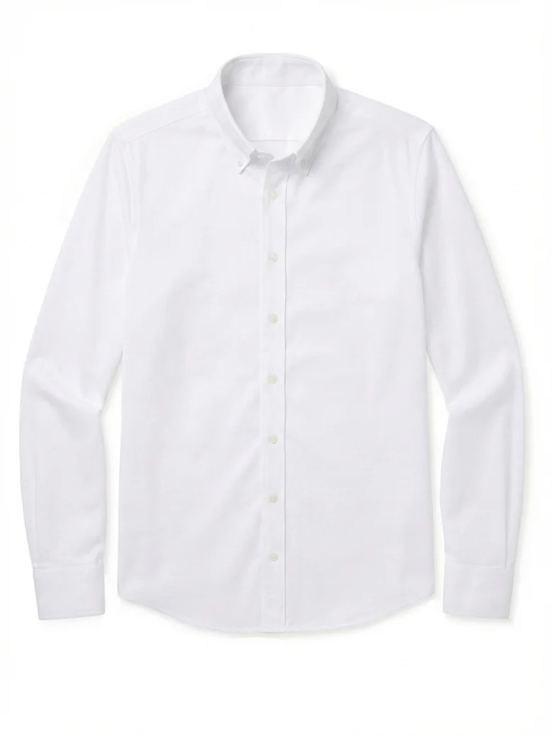 Camicia bianca in popeline facile da stirare