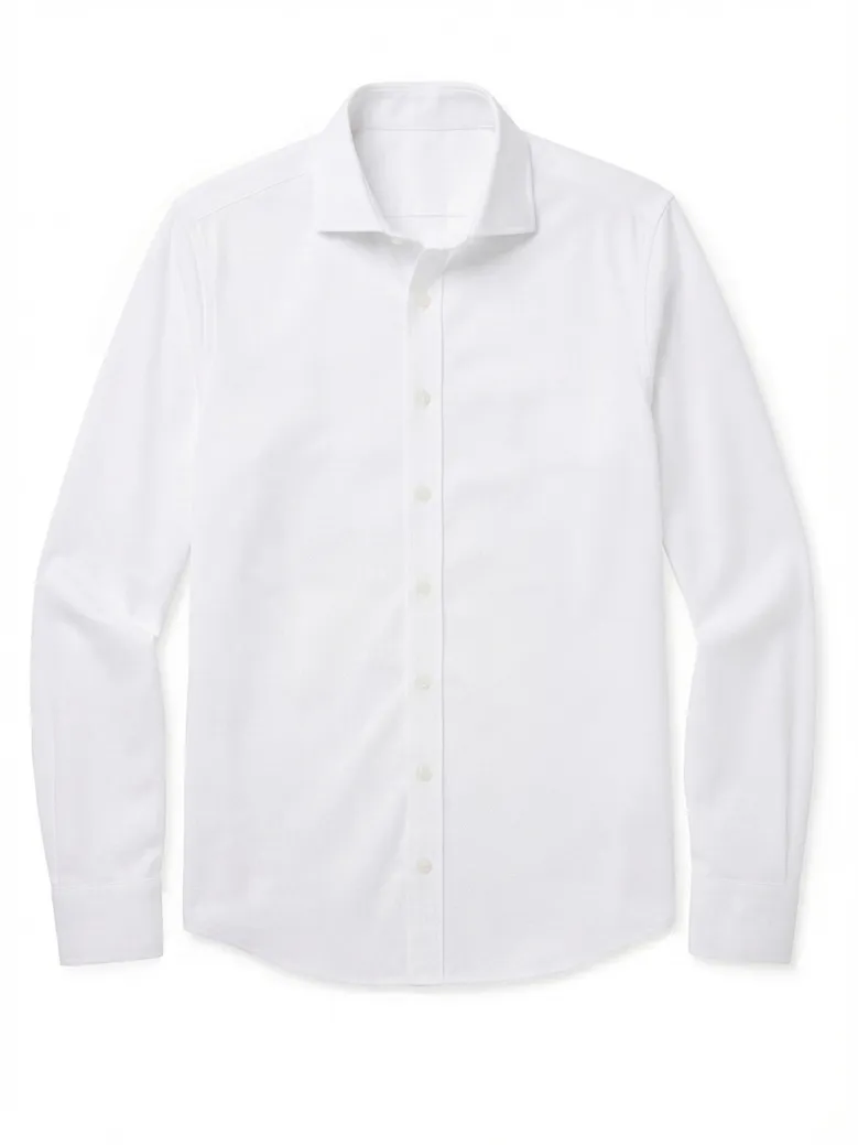 Camicia bianca in popeline facile da stirare
