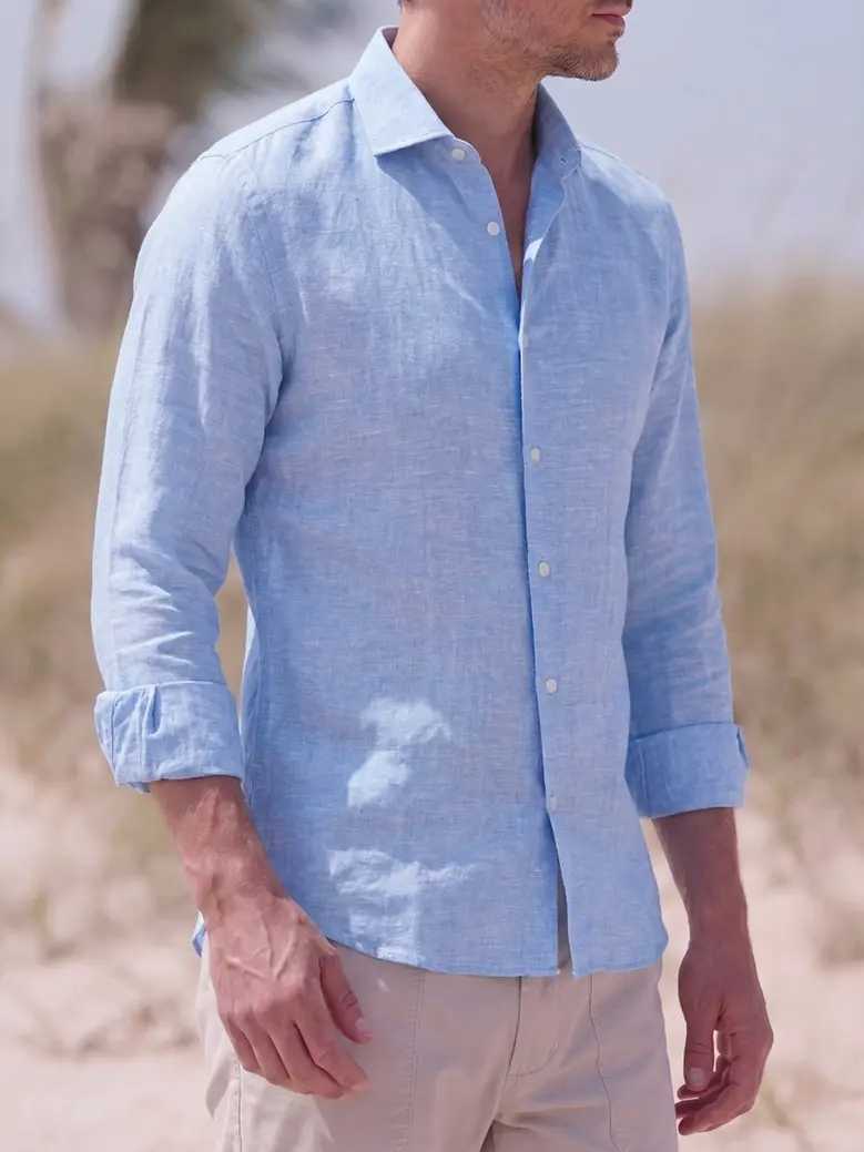 Camicia bianca in popeline facile da stirare