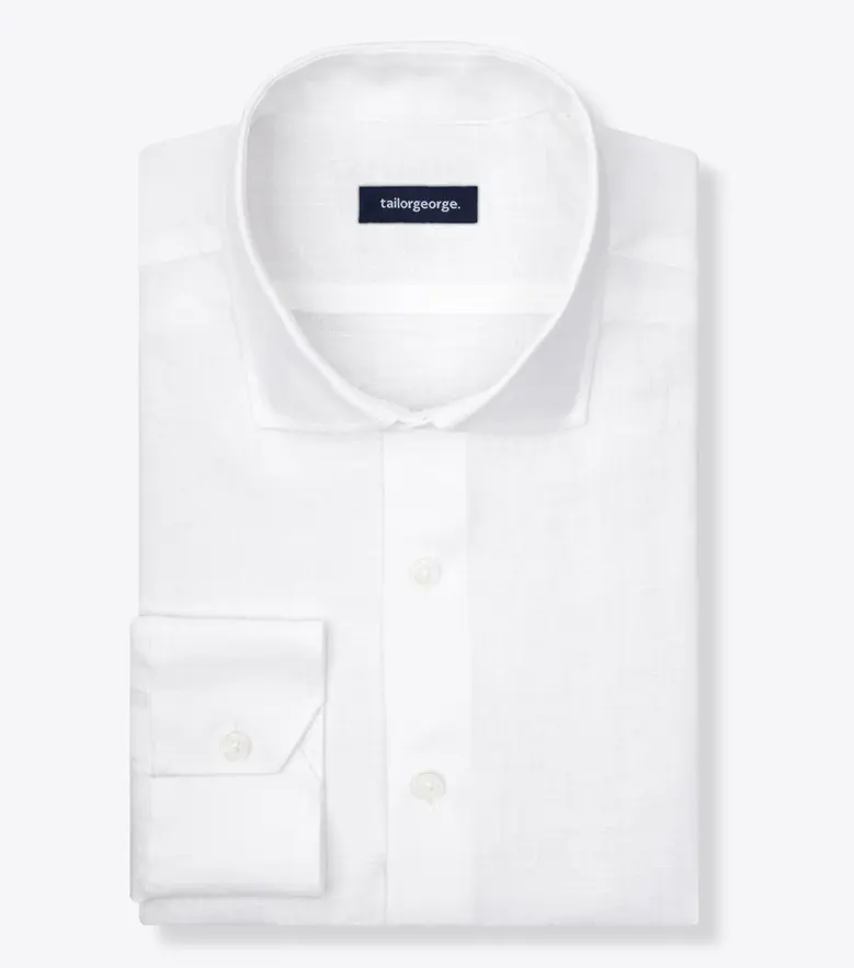 Camicia bianca in popeline facile da stirare