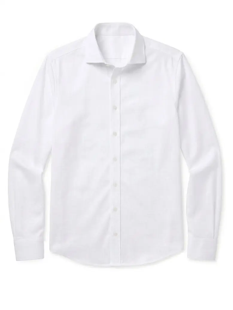 Camicia bianca in popeline facile da stirare
