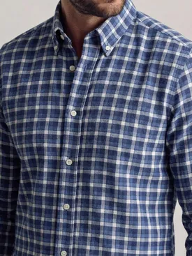 Camicia di flanella a quadri blu navy
