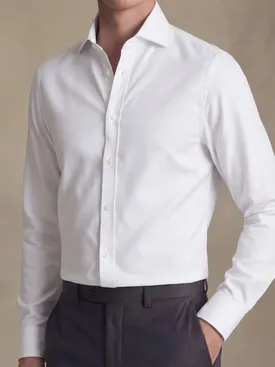 Camicia bianca in twill facile da stirare