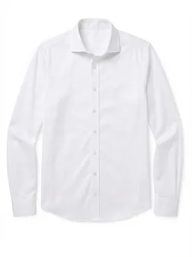 Camicia bianca in twill facile da stirare