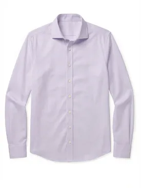 Camicia in twill viola facile da stirare