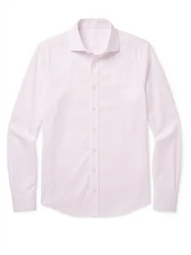 Camicia rosa pallido con puntini facili da stirare