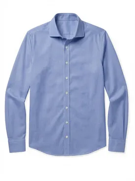Camicia in twill blu brillante