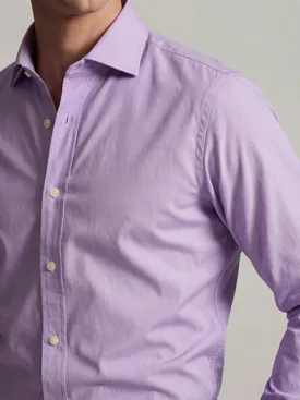 Camicia in popeline viola semplice