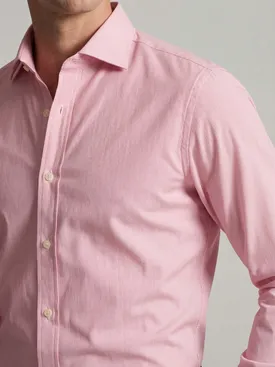 Camicia in popeline a righe rosse