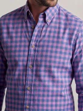 Camicia di flanella a quadri viola