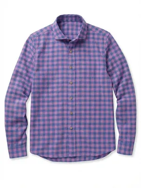 Camicia di flanella a quadri viola
