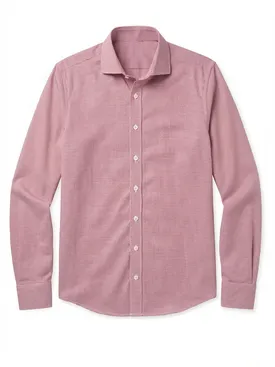 Camicia in twill a quadri rossi facile da stirare