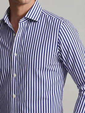 Camicia in popeline a righe blu