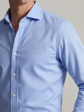 Camicia dobby blu cielo semplice e facile da stirare