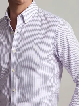 Camicia in popeline a righe viola