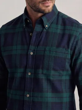 Camicia di flanella a quadri verdi