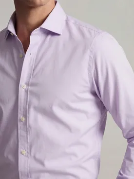 Camicia in popeline viola semplice