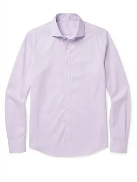 Camicia in popeline viola semplice