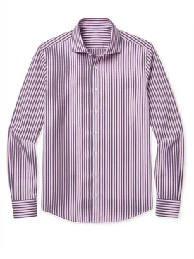 Camicia in popeline a righe blu