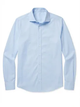 Camicia in popeline azzurro cielo