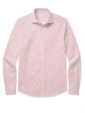 Camicia in popeline stampato rosso