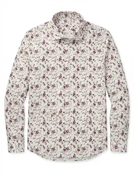 Camicia in popeline stampato viola